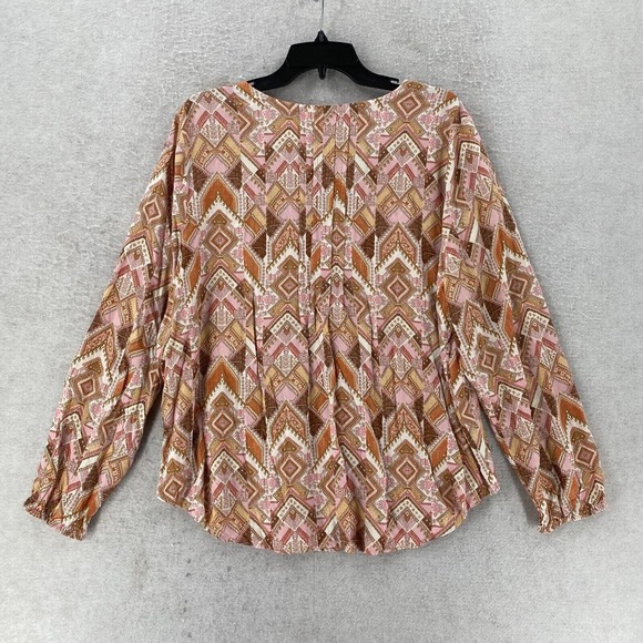 J.Jill Boho BLouse‎ Womens Size XL Rayon Casual Cottagecore Flowy Balloon Sleeve - Picture 2 of 13
